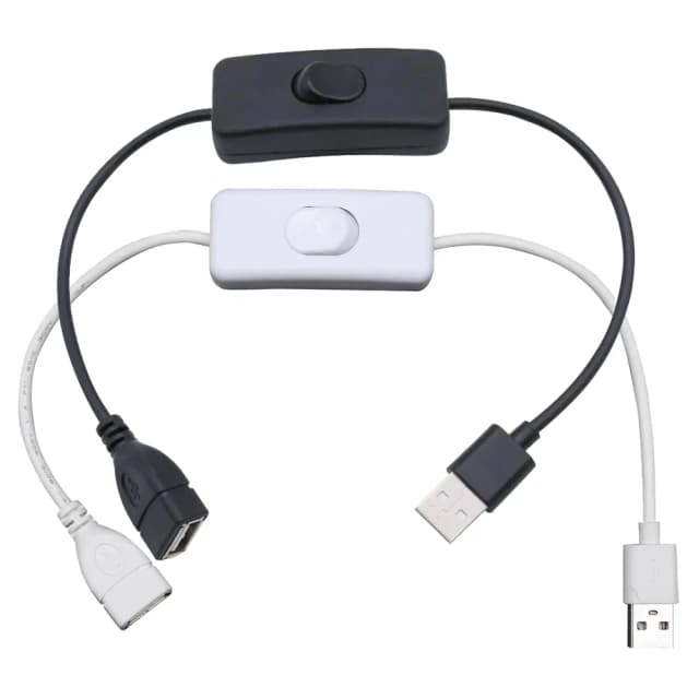 30CM DC Extended Extension Switch USB Cable With Switch Button Power Cord Long Life Lamp Charger Adapter